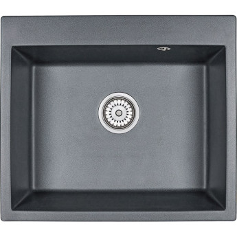 Кухонная мойка GRANULA GR-6001 шварц (черный металлик)