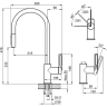 Смеситель для кухни GRANULA 8168 арктик с выдвижным изливом 8168 APKTIK (BELYII)
